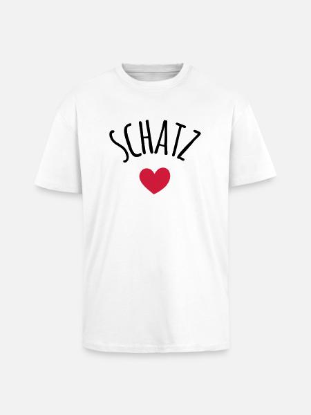 Schatz - Oversized Heavyweight Unisex T-Shirt - Weiß