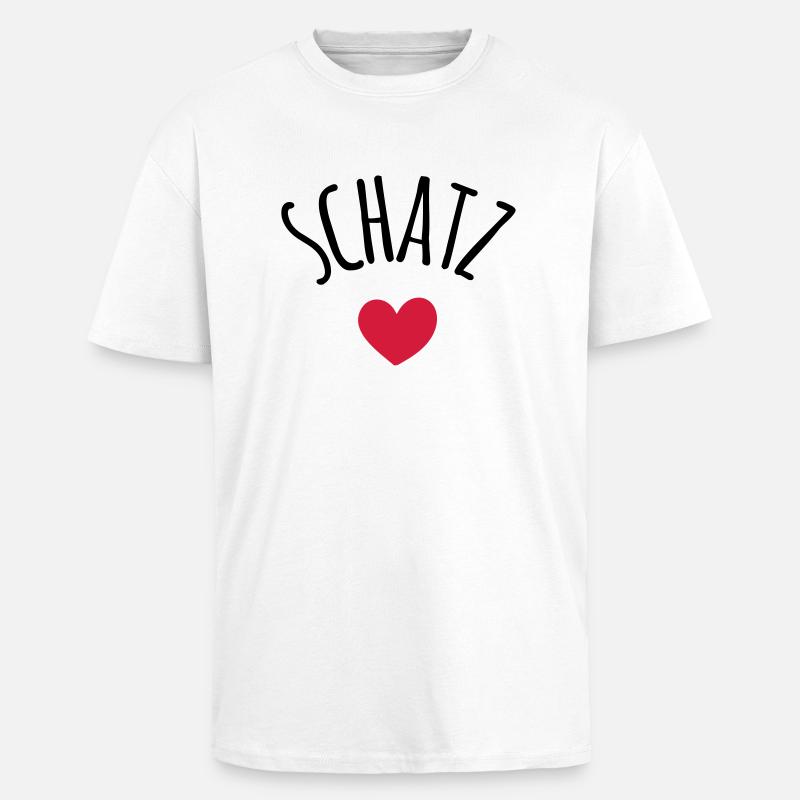 Schatz - Oversized Heavyweight Unisex T-Shirt - Weiß