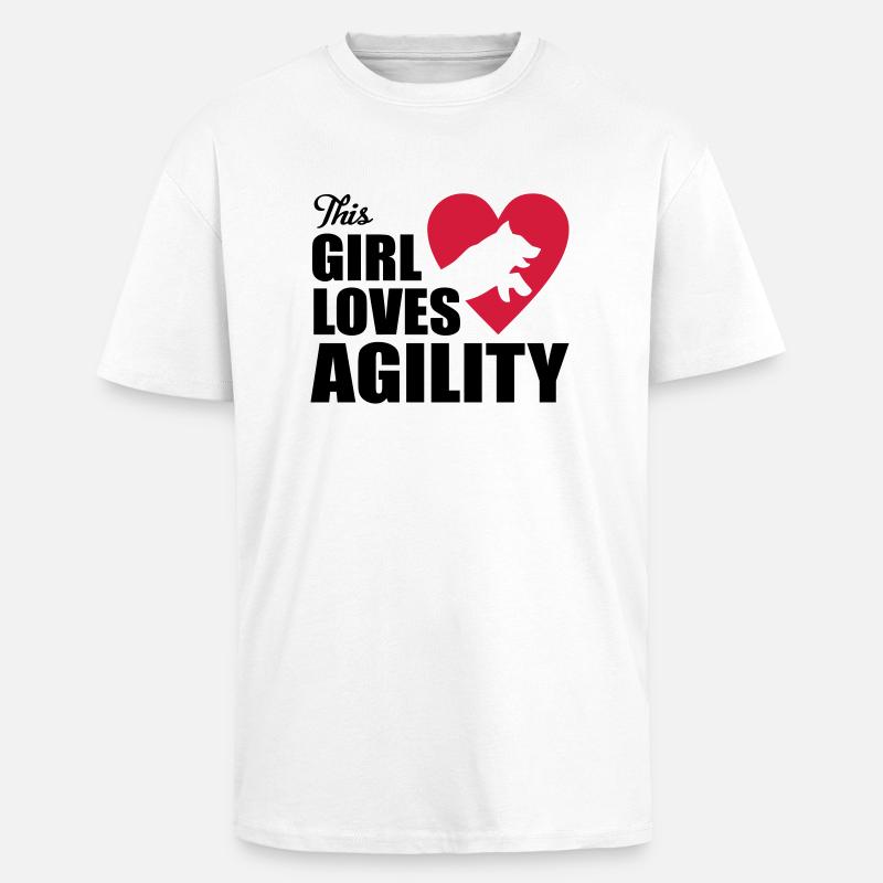agility - Oversized Heavyweight Unisex T-Shirt - Weiß