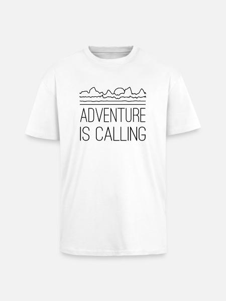 Adventure is calling - Unisex Oversized Heavyweight T-shirt - white