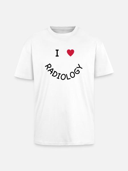 I love Radiology - Unisex Oversized Heavyweight T-shirt - white