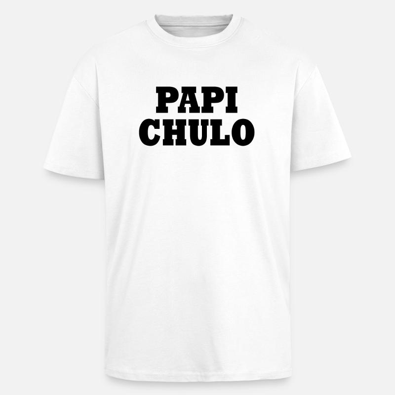 Papi chulo - Unisex Oversized Heavyweight T-shirt - white