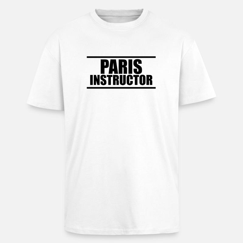 Paris Instructor - T-shirt unisexe oversize épais - blanc