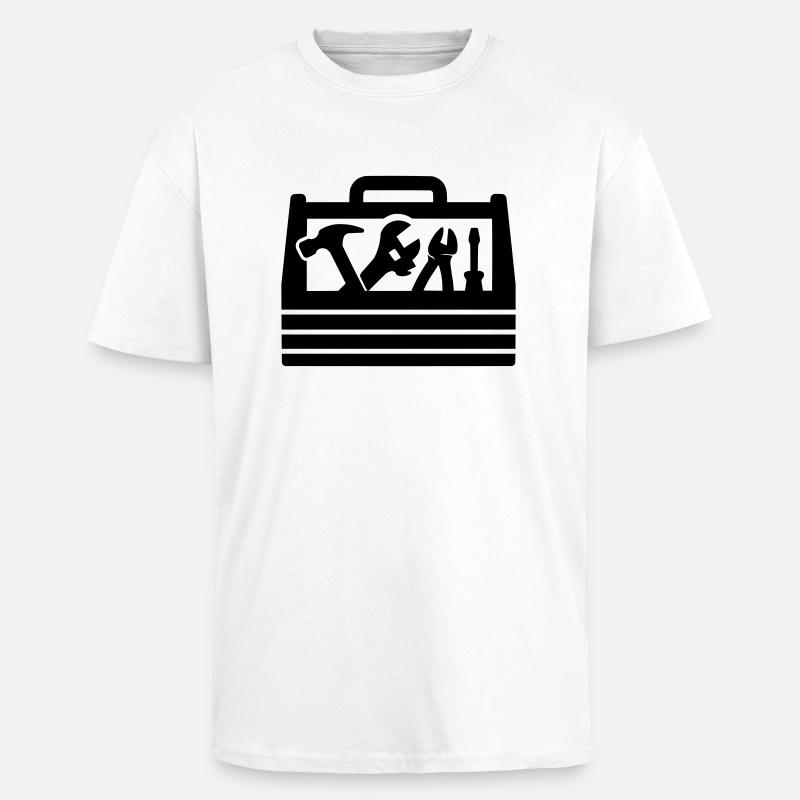 Tools Toolbox - Unisex Oversized Heavyweight T-shirt - white
