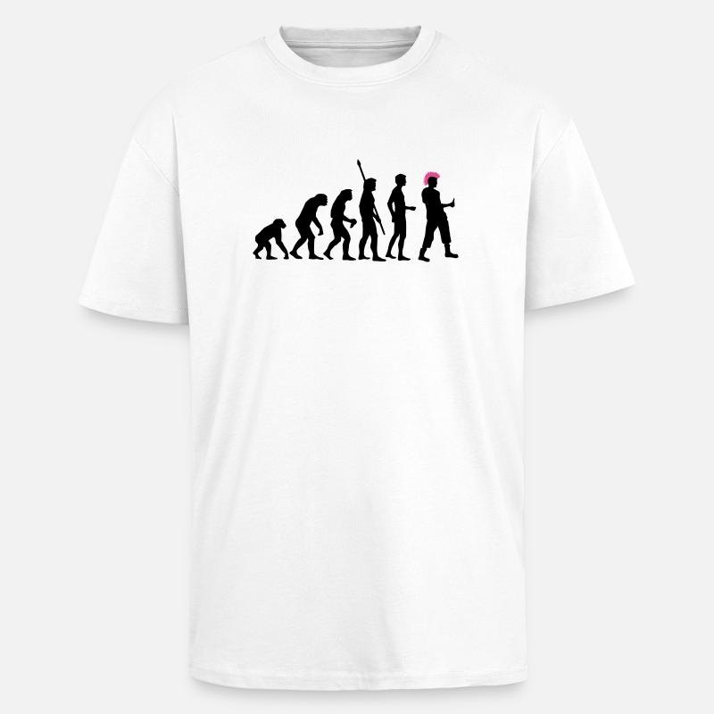 evolution_punk_2c - Unisex Oversized Heavyweight T-shirt - white
