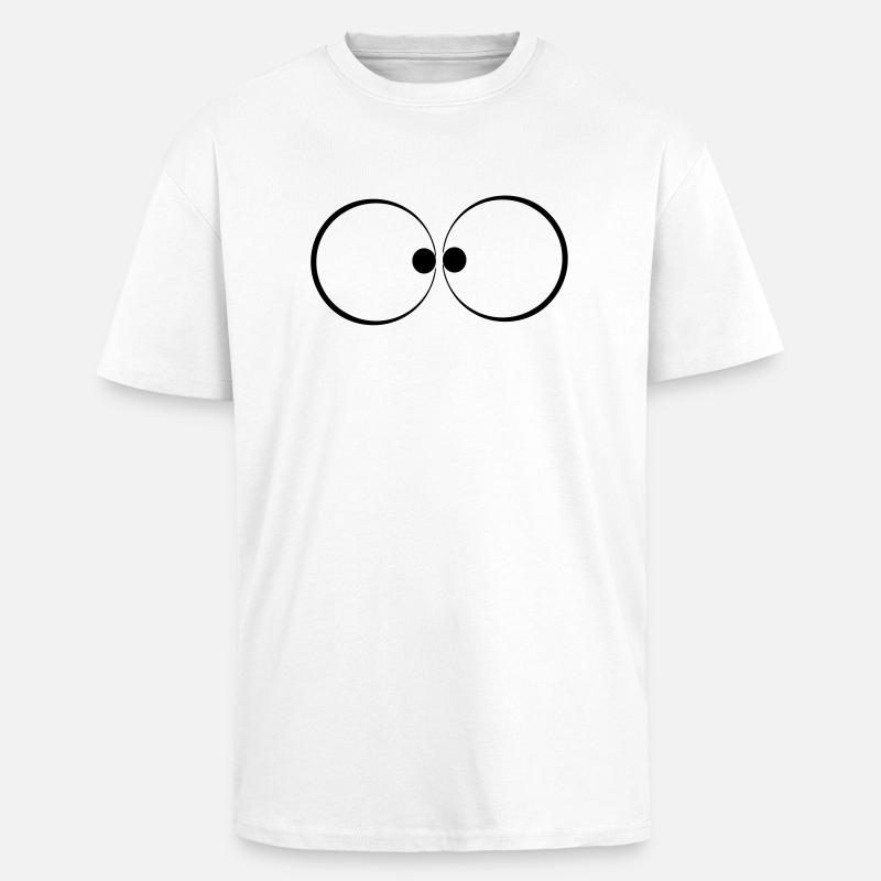 Comic Augen - Oversized Heavyweight Unisex T-Shirt - Weiß
