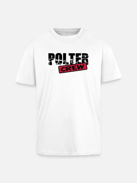 poltercrew - T-shirt unisexe oversize épais - blanc
