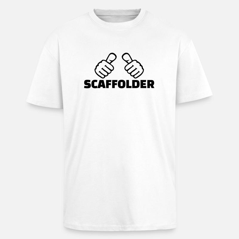 Scaffolder - T-shirt unisexe oversize épais - blanc