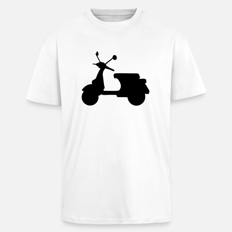 Motorroller - Oversized Heavyweight Unisex T-Shirt - Weiß