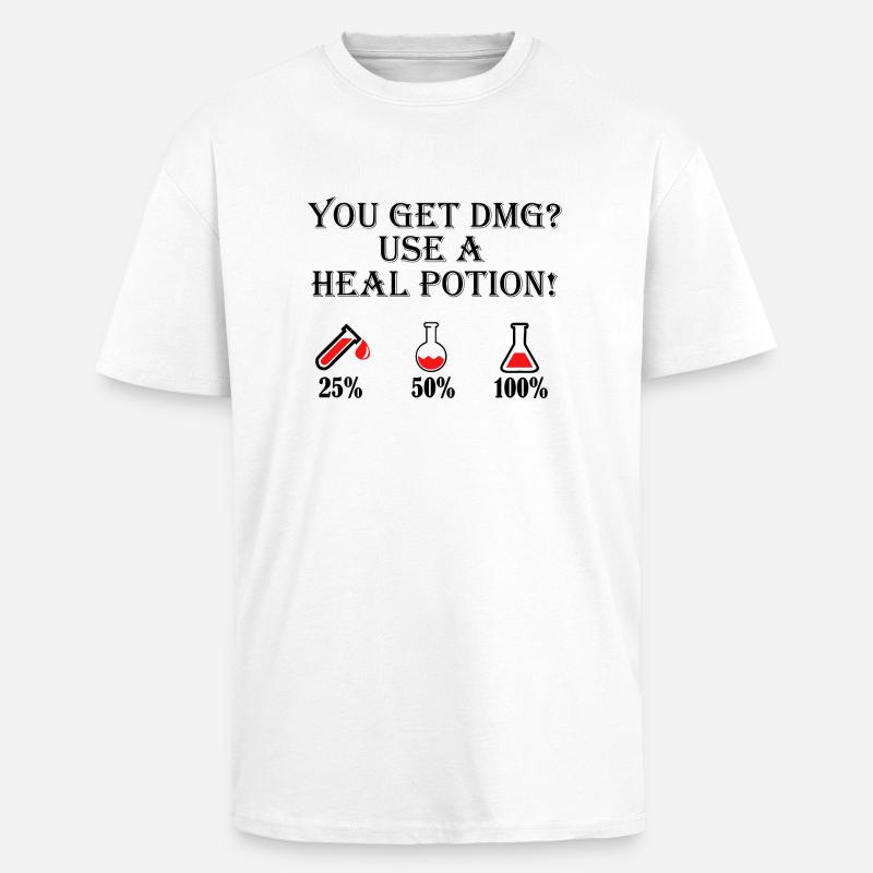 Benutze einen Heiltrank - Oversized Heavyweight Unisex T-Shirt - Weiß