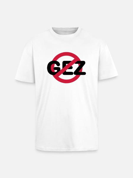 Anti GEZ - Oversized Heavyweight Unisex T-Shirt - Weiß