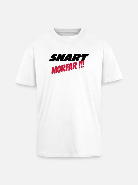 Snart morfar !! - Unisex Oversized Heavyweight T-shirt - white