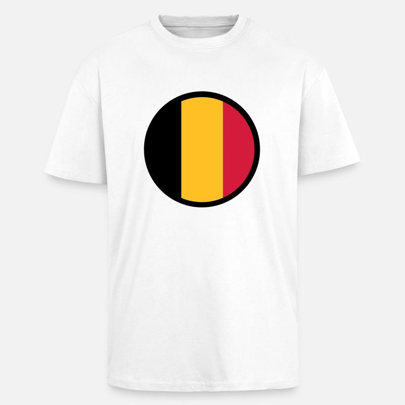 Im Zeichen von Belgien - Oversized Heavyweight Unisex T-Shirt - Weiß