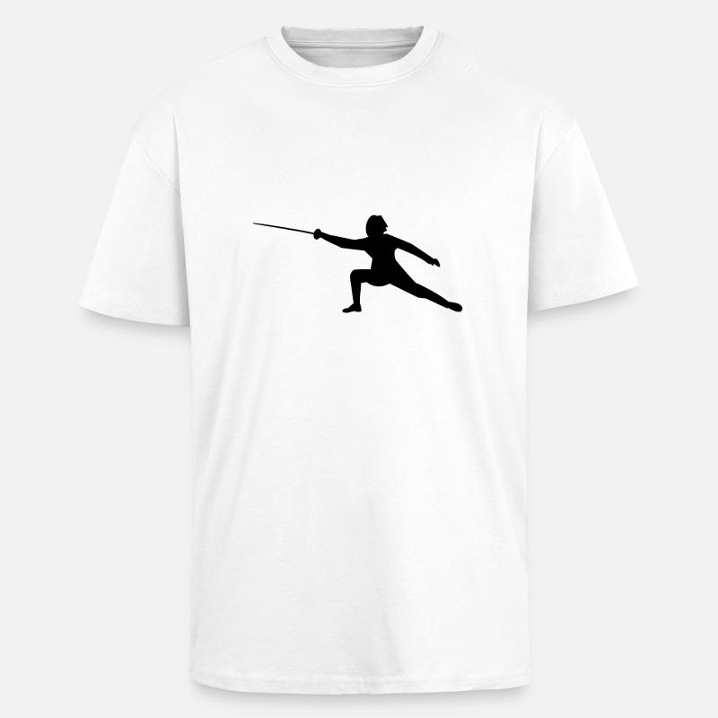 Fencer - Oversized Heavyweight Unisex T-Shirt - Weiß