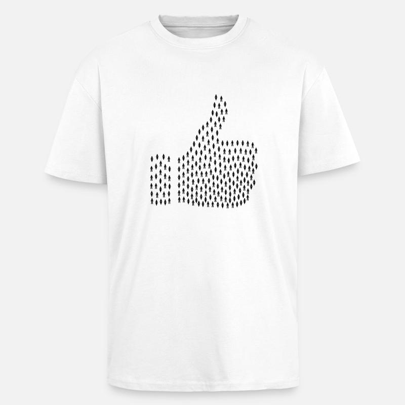 Like - Oversized Heavyweight Unisex T-Shirt - Weiß