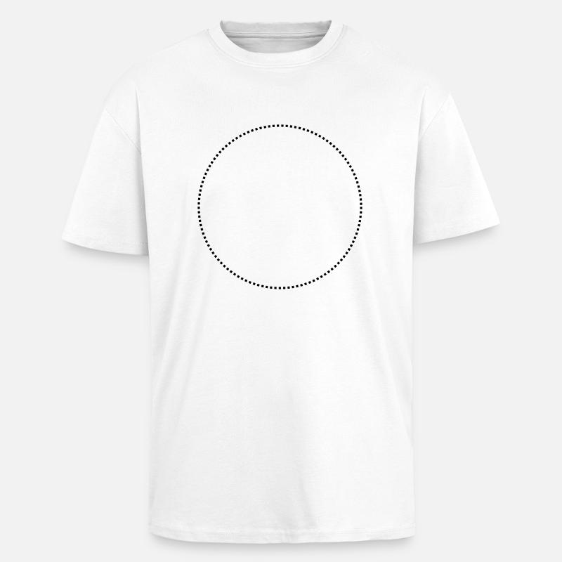kreis gestrichelt - Oversized Heavyweight Unisex T-Shirt - Weiß