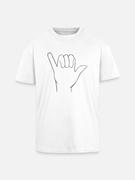Hand sign - Unisex Oversized Heavyweight T-shirt - white
