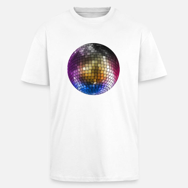 Couleur Boule Boule - T-shirt unisexe oversize épais - blanc