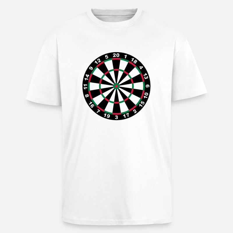 Dartscheibe - Oversized Heavyweight Unisex T-Shirt - Weiß