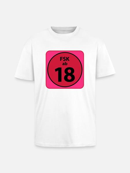 fsk_18 altersbegrenzung - Oversized Heavyweight Unisex T-Shirt - Weiß