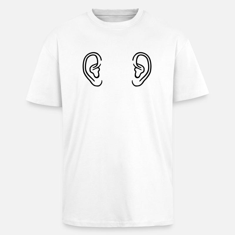 Korva - Paksu unisex oversize t-paita - valkoinen