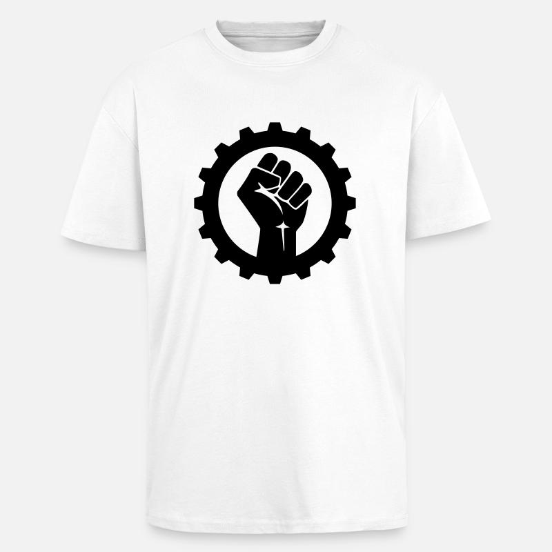 EBM Logo 19 (Vector) - Oversized Heavyweight Unisex T-Shirt - Weiß