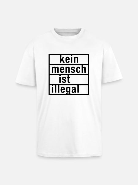 Kein mensch ist illegal - Oversized Heavyweight Unisex T-Shirt - Weiß