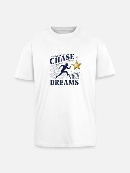 Pursue your dreams - Unisex Oversized Heavyweight T-shirt - white