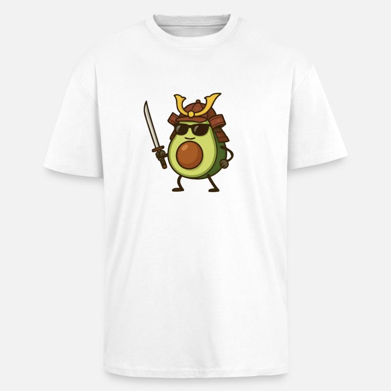 Avocat Samouraï - T-shirt unisexe oversize épais - blanc