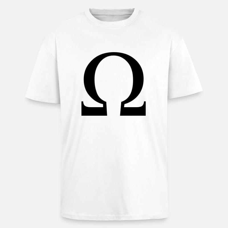 Omega - Oversized Heavyweight Unisex T-Shirt - Weiß