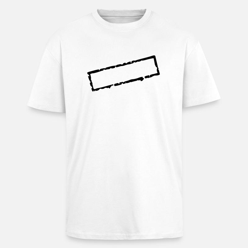 stamp_I_vec_1 de - Oversized Heavyweight Unisex T-Shirt - Weiß