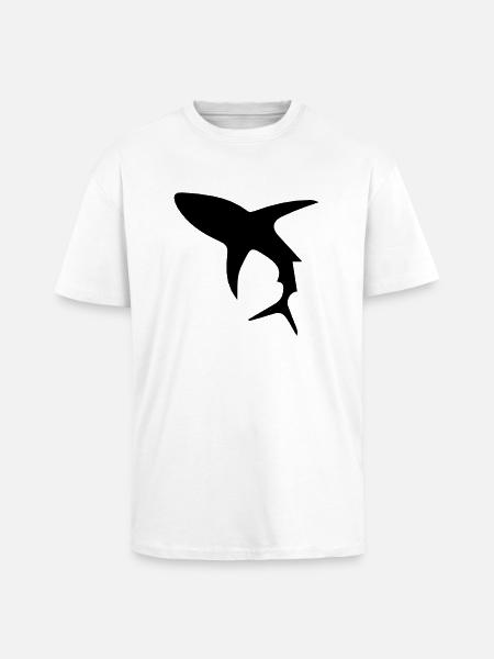 Shark - Oversized Heavyweight Unisex T-Shirt - Weiß