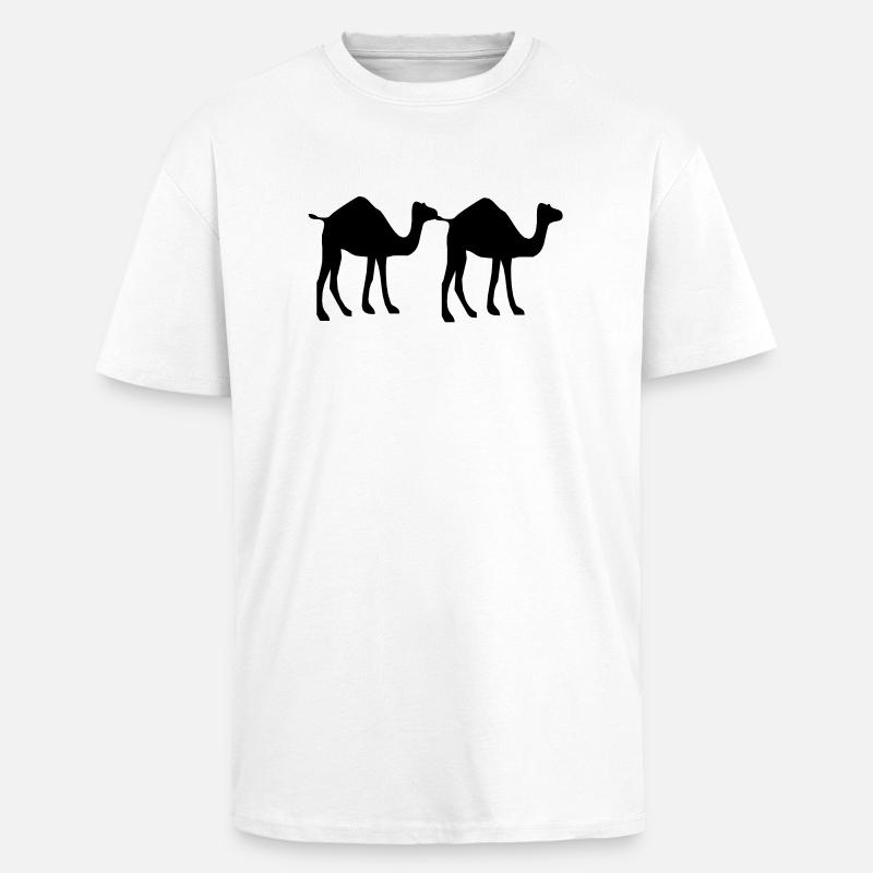 Chamelle - T-shirt unisexe oversize épais - blanc