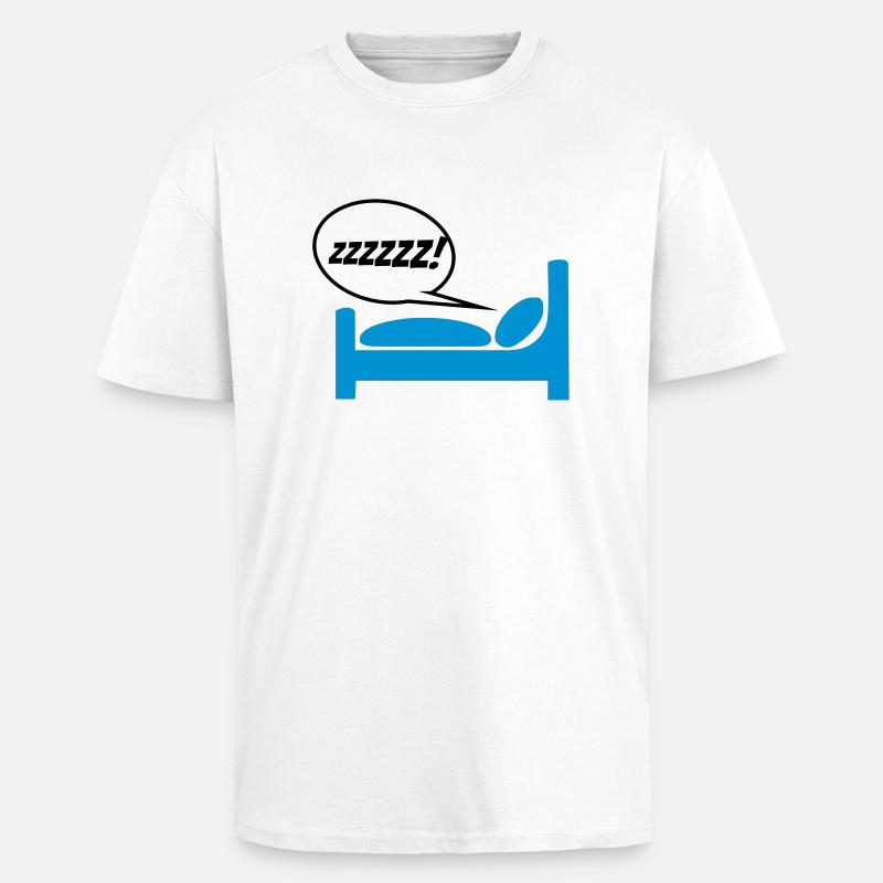 schnarchen - Oversized Heavyweight Unisex T-Shirt - Weiß