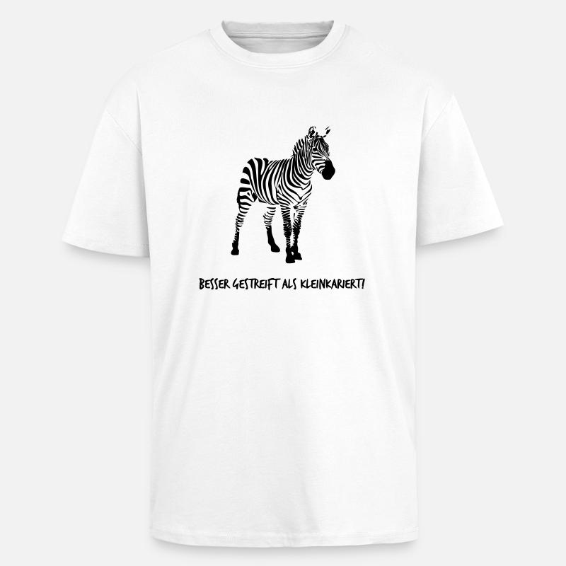Zebra - Oversized Heavyweight Unisex T-Shirt - Weiß