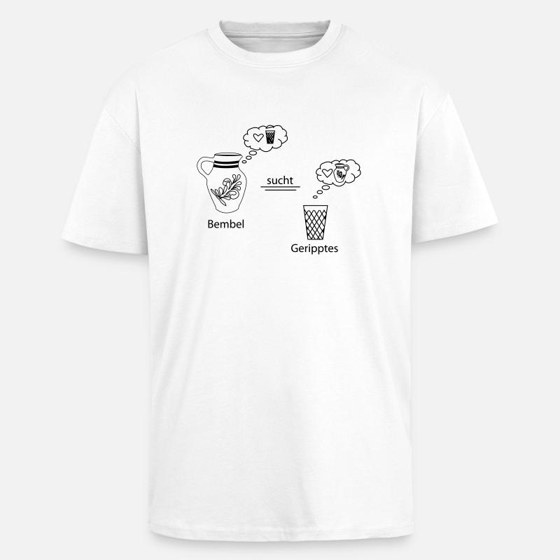 BEMBEL SUCHT GERIPPTES - Oversized Heavyweight Unisex T-Shirt - Weiß