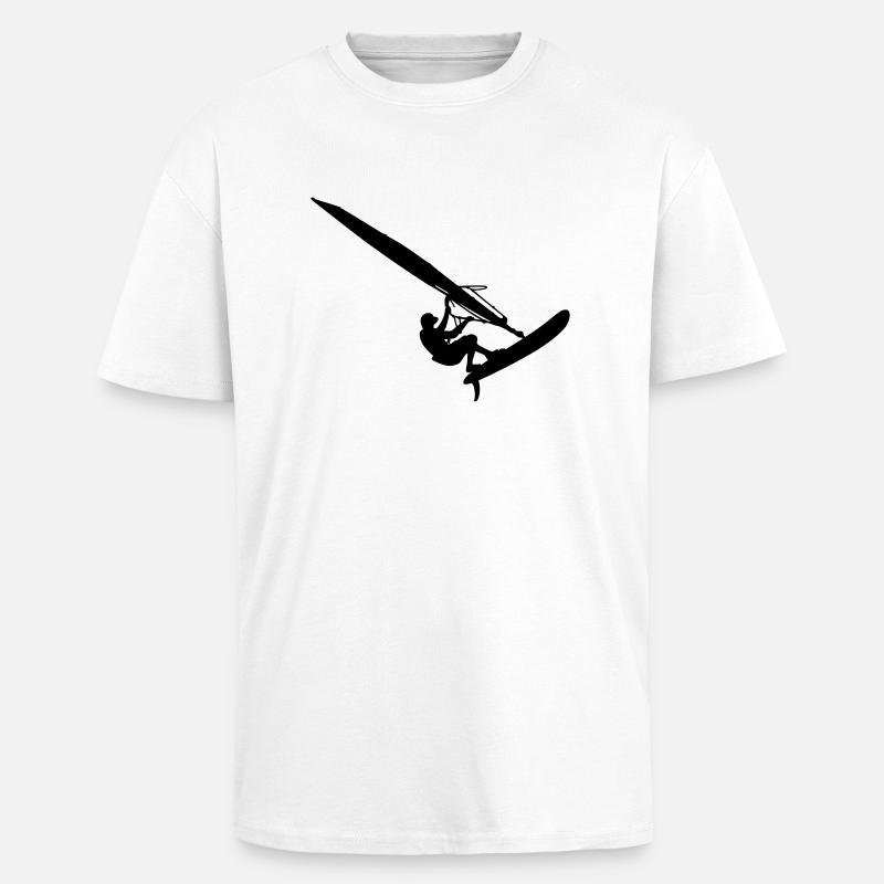 Windsurfer (Vector) - Unisex Oversized Heavyweight T-shirt - white