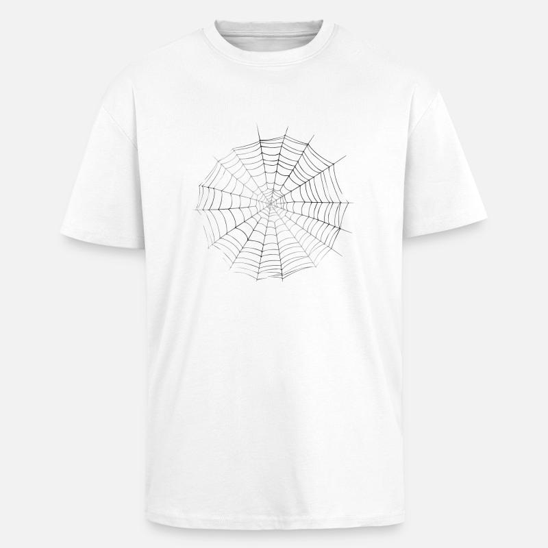 Smiley Spiderweb - T-shirt unisexe oversize épais - blanc