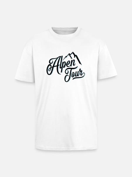 alpen tour - Oversized Heavyweight Unisex T-Shirt - Weiß