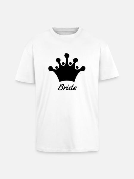 Bride (bryllup, høne nat, bryllupsrejse) - Unisex oversized heavyweight t-shirt - hvid
