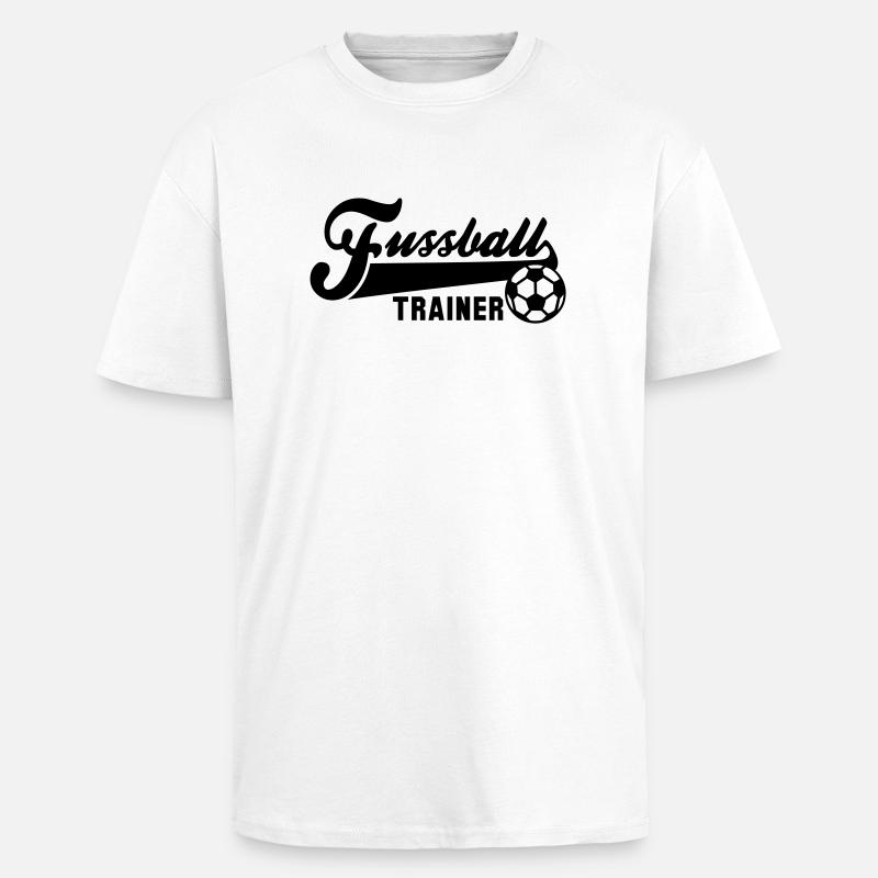 Fussball TRAINER - Oversized Heavyweight Unisex T-Shirt - Weiß