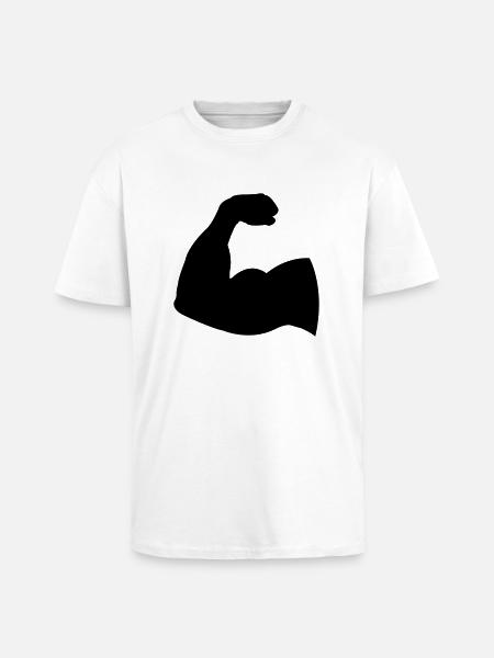 bizep - Oversized Heavyweight Unisex T-Shirt - Weiß