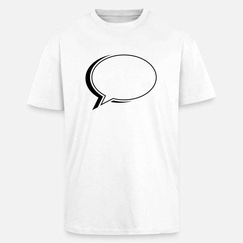 sprechblase oval - Oversized Heavyweight Unisex T-Shirt - Weiß
