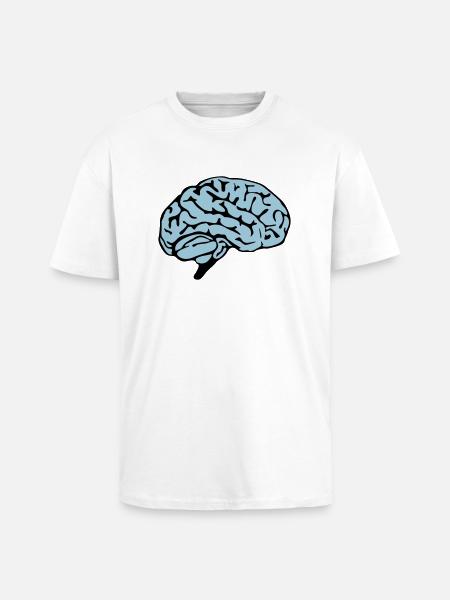 brain design - Oversized Heavyweight Unisex T-Shirt - Weiß