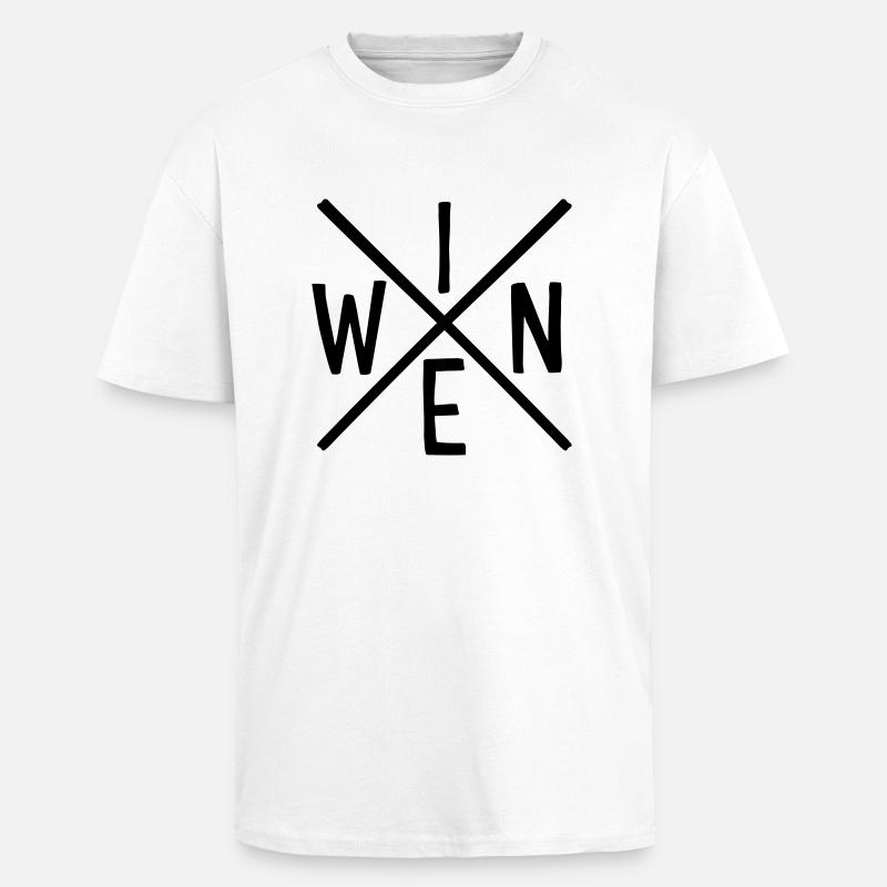 Wein - Oversized Heavyweight Unisex T-Shirt - Weiß