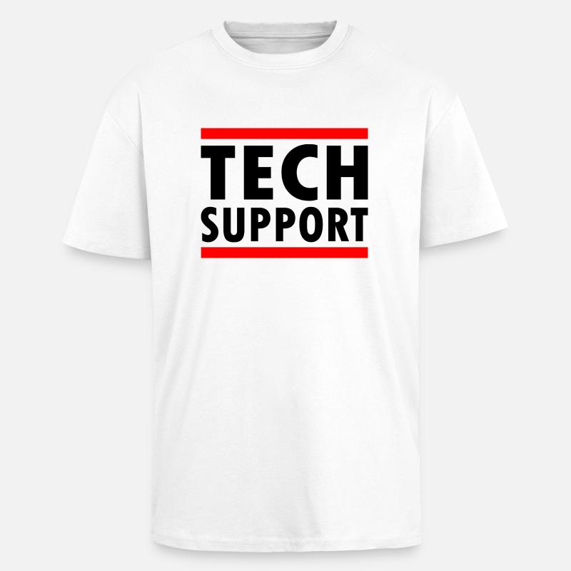 tech support - T-shirt unisexe oversize épais - blanc