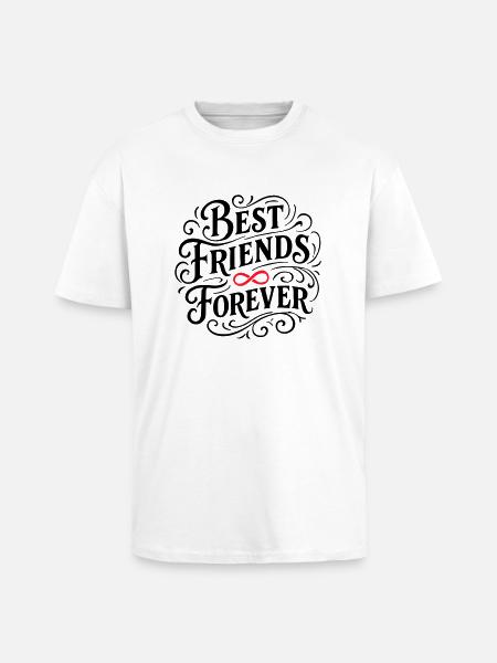 Best Friends Forever - Unisex Oversized Heavyweight T-shirt - white