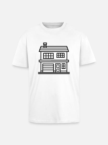 Maison Propriété - T-shirt unisexe oversize épais - blanc