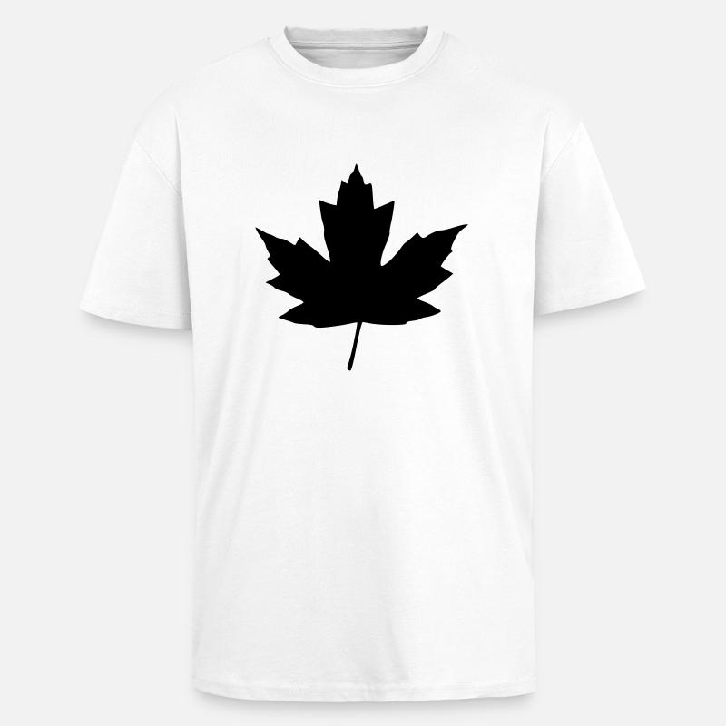 maple leaf - Unisex Oversized Heavyweight T-shirt - white