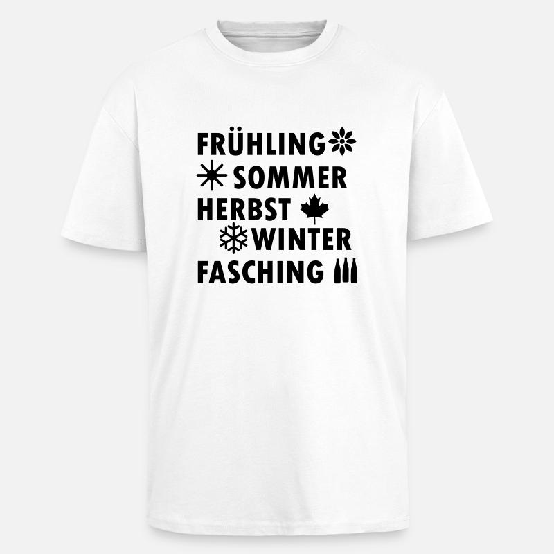 fasching - Oversized Heavyweight Unisex T-Shirt - Weiß
